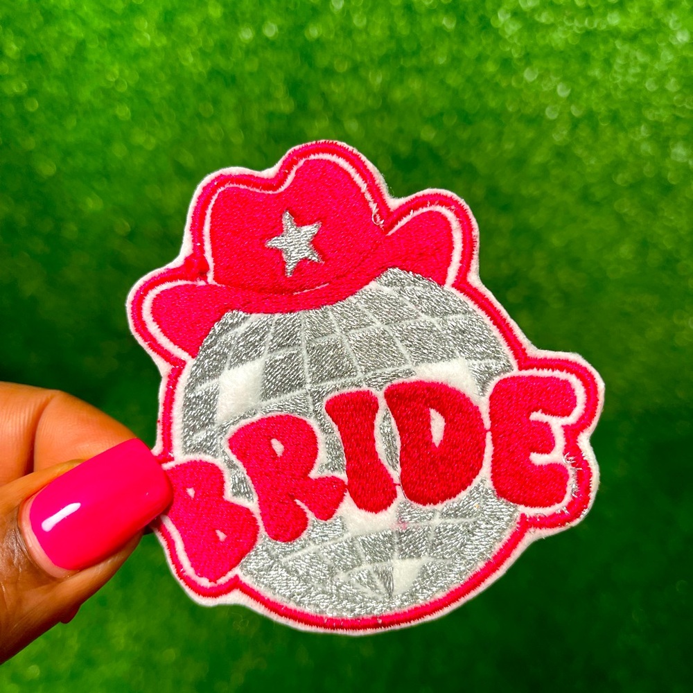 Custom Embroidered Cowgirl Bride Iron-On Patch for the Bride to Be - Wedding ✨